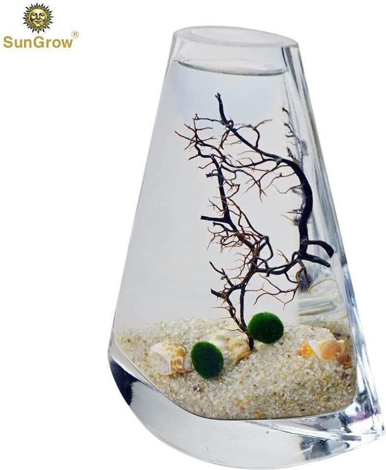 SunGrow Betta Fish Sea Fan Decoration Aquarium Ornament Accessories for Small Tank