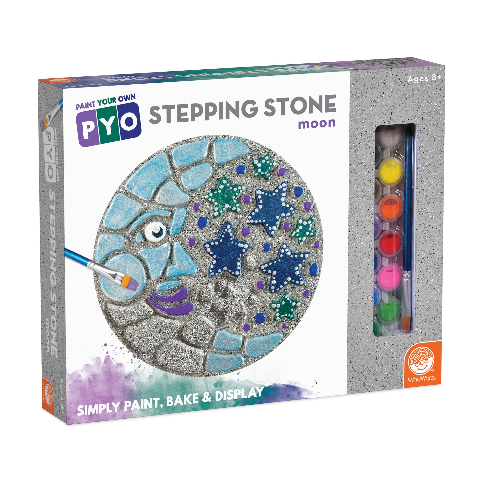 Paint Your Own Stepping Stone: Moon and Stars