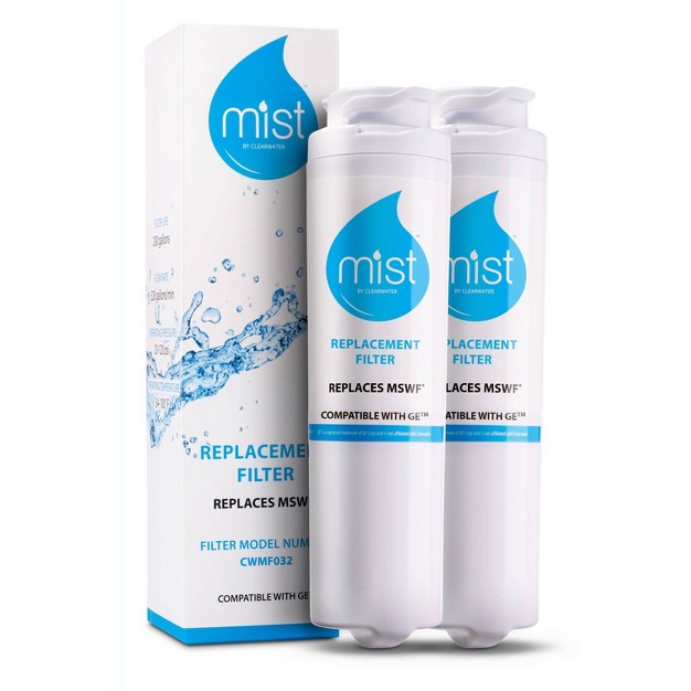 Mist Ge Mswf Compatible With Ge Mswf 101820a 101821b 101821 b Refrigerator Water Filter 2pk