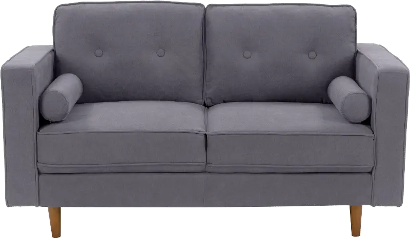 Mulberry Gray Upholstered Loveseat