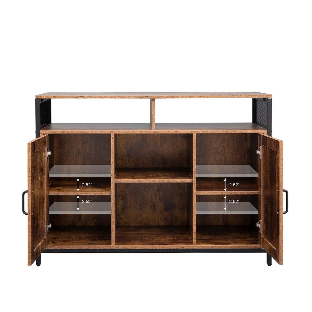 Sideboard  Storage Cabinet with Open Shelves