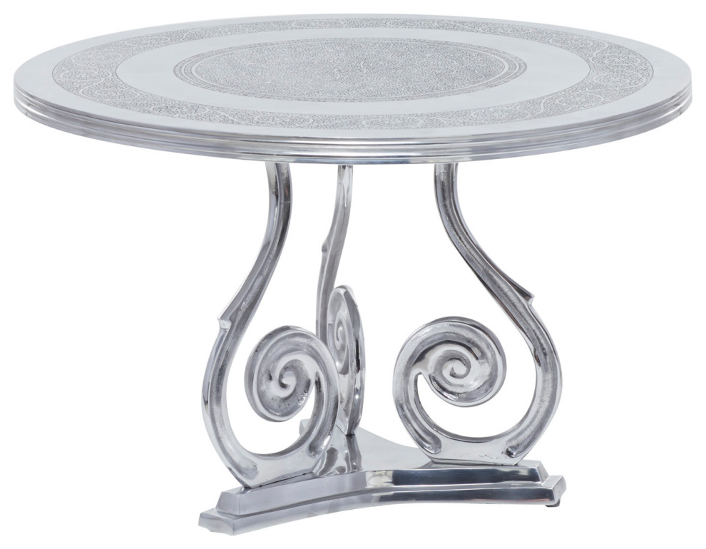 Silver Aluminum Coffee Table  21 quotx31 quotx31 quot560471   Traditional   Coffee Tables   by Brimfield  ampMay  Houzz