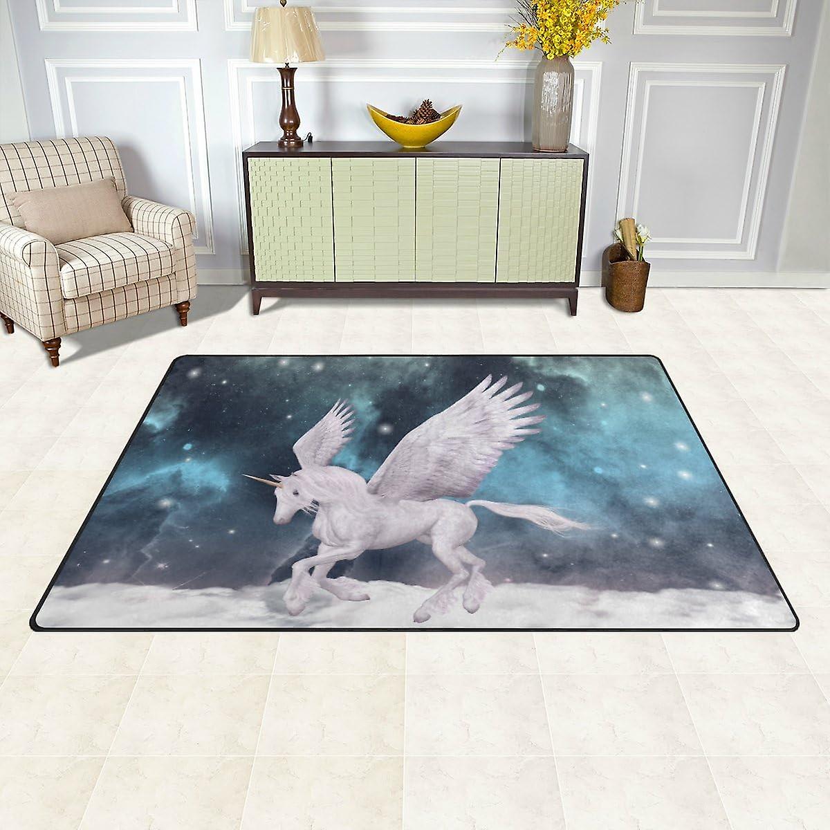 Colourlife Lightweight Carpet Mats Area Soft Rugs Floor Mat Doormat Decoration For Rooms Entrance 31 X 20 Inches Wonderful Pegasus Gallops Over Cloud