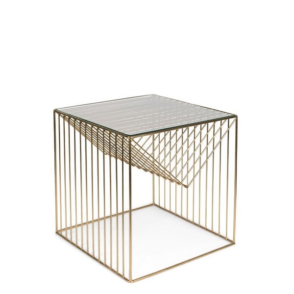 Bold Monkey Money on My Mind Brass Magazine Holder Side Table