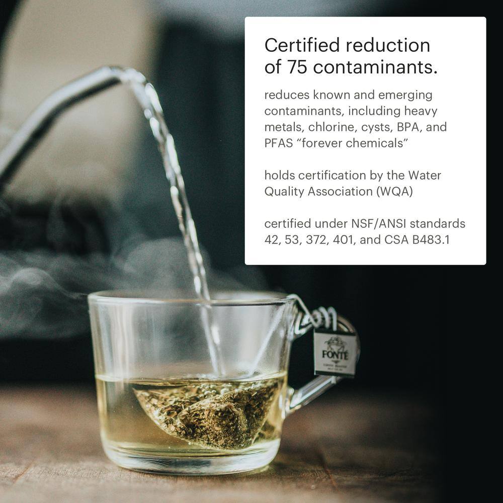 Brondell Coral 3 Stage WQA Gold Certified Undercounter Water Filtration System with Over 99% Lead Reduction in White UC300