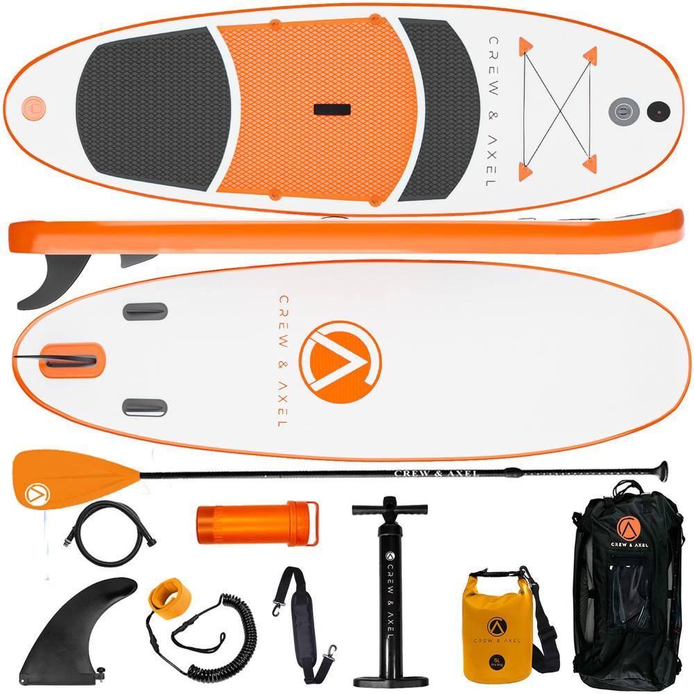 Crew  Axel Paddle Board Kit - 10 ft. x 33 in. x 6 in. Lightweight (18lb) Orange CX107