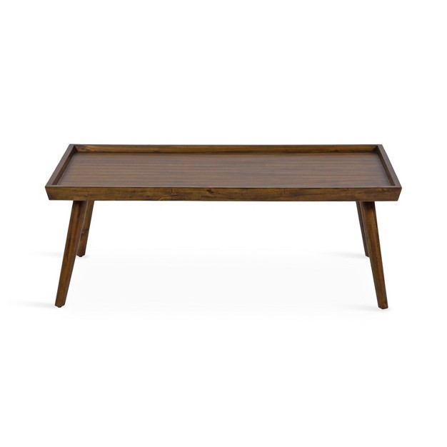 Kate And Laurel Eastmont Rectangle Mdf Coffee Table 46x22x17 Walnut Brown