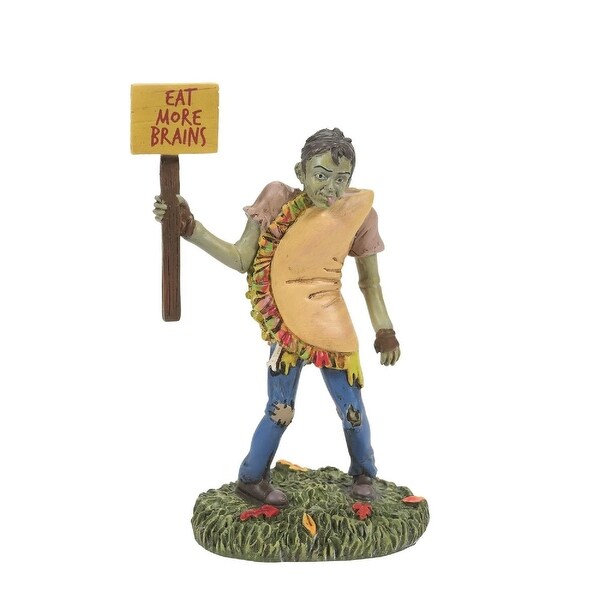 department 56 snow village eat more brains halloween figurine #6011449