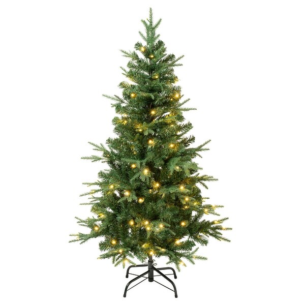 National Tree Company 4.5 ft. FeelReal Duxbury Tree with Warm White LED Lights