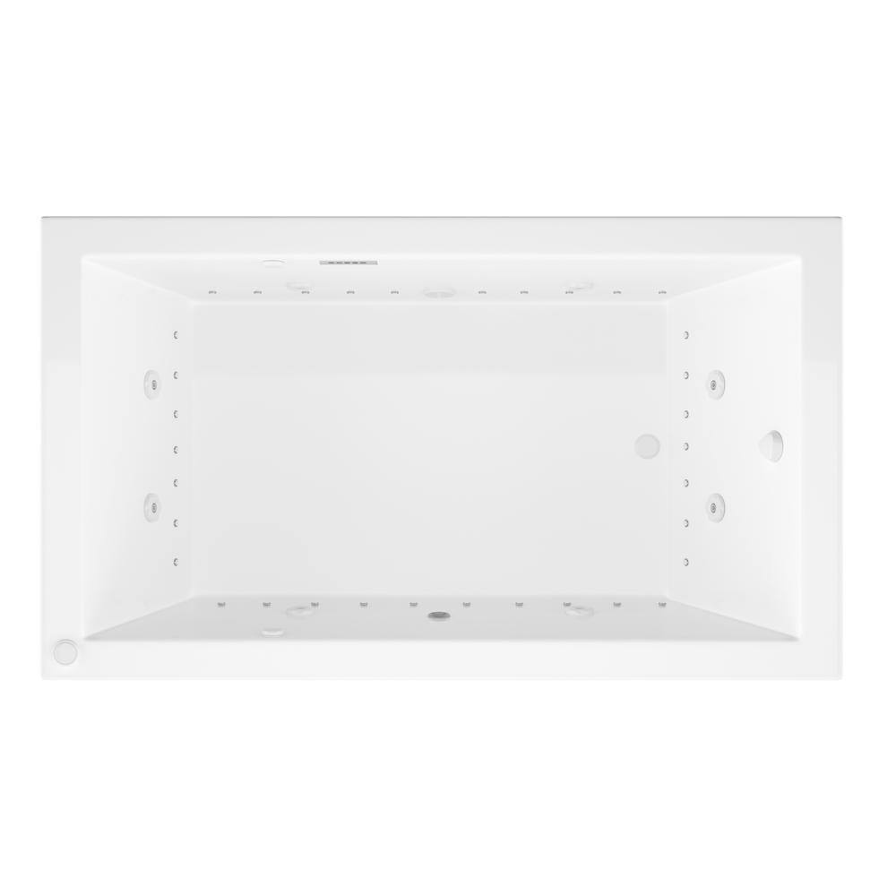 Universal Tubs Sapphire Diamond Series 5 ft. Right Drain Rectangular Drop-in Whirlpool and Air Bath Tub in White HD3260VNDRX