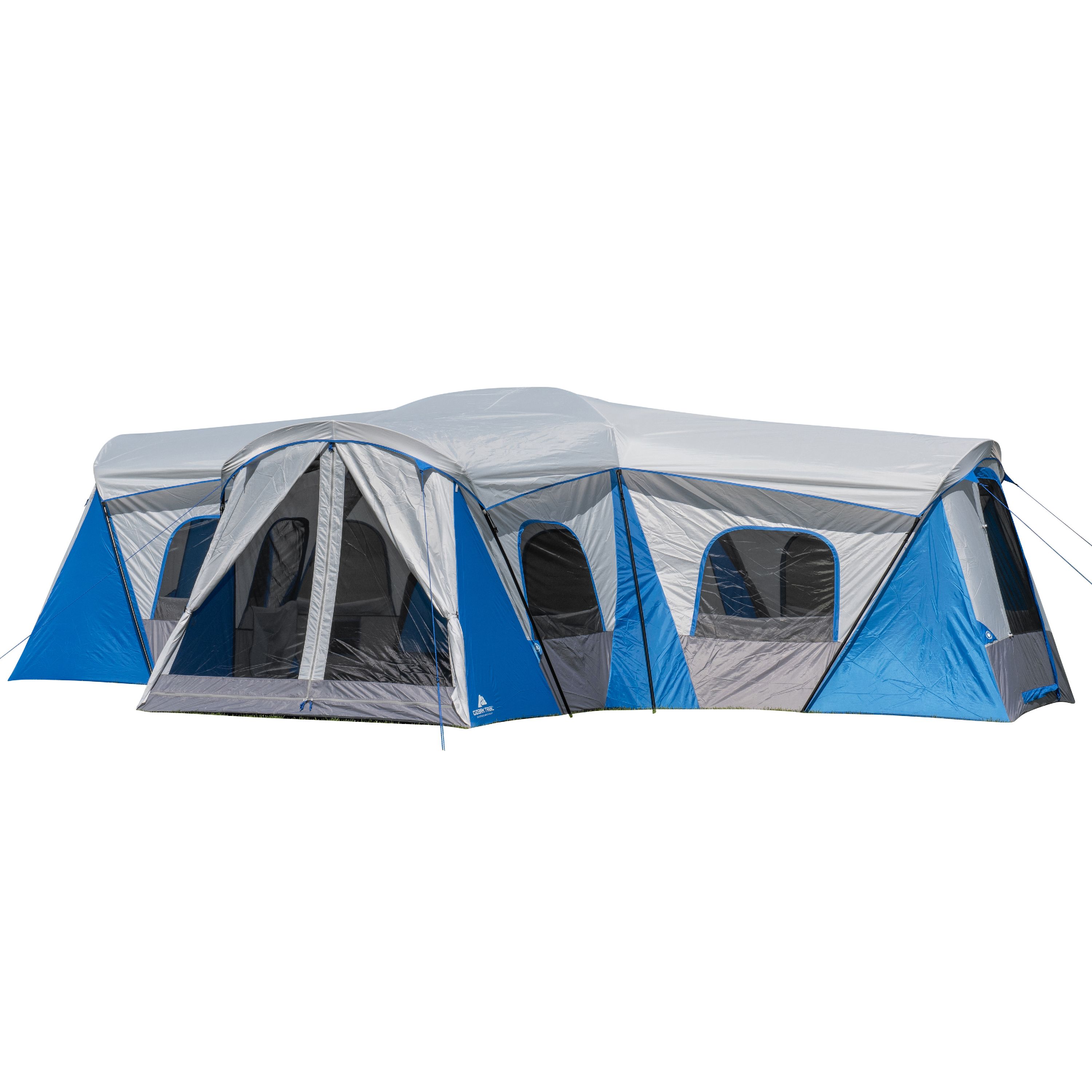 Ozark Trail 16-Person 3-Room Family Cabin Tent， with 3 Entrances