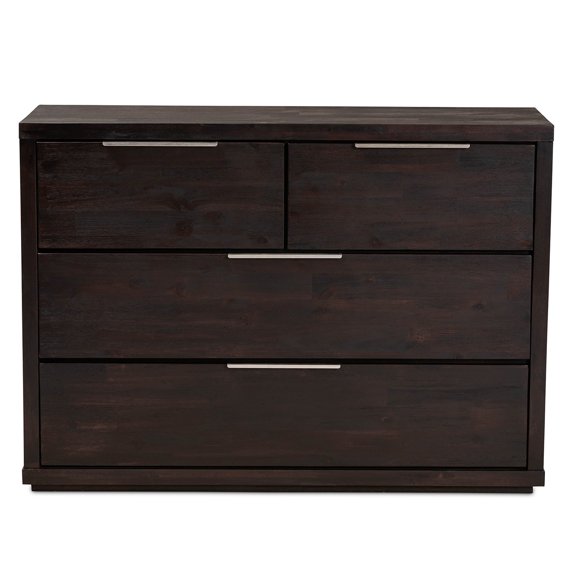 Baxton Studio Titus Modern and Contemporary Dark Brown Finished Wood 4-Drawer Dresser