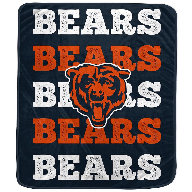 Pegasus Chicago Bears 60'' x 70'' Logo Wordmark Plush Blanket