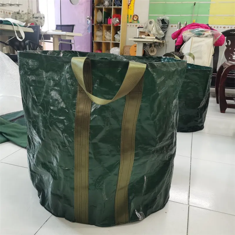 Reusable Heavy Duty Extremely Durable Waste Lawn Pool Yard Leaf Bag Collapsible Garden Waste Bags planter bag