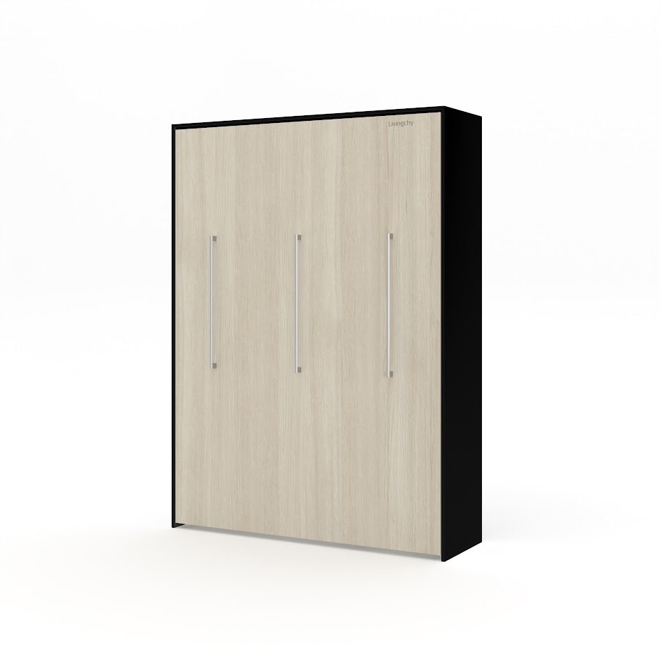 Designer Black Cabinet Solitary Murphy Bed