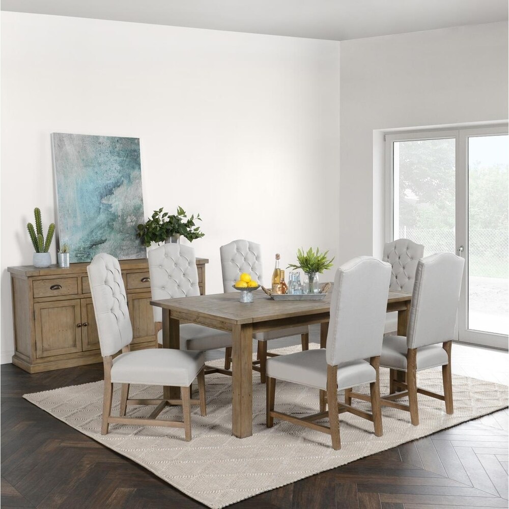 The Gray Barn Fairview Driftwood Reclaimed Pine 94 inch Extension Dining Table