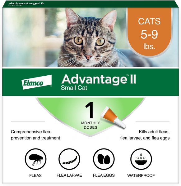 Advantage II Flea Spot Treatment for Cats， 5-9 lbs， and Ferrets