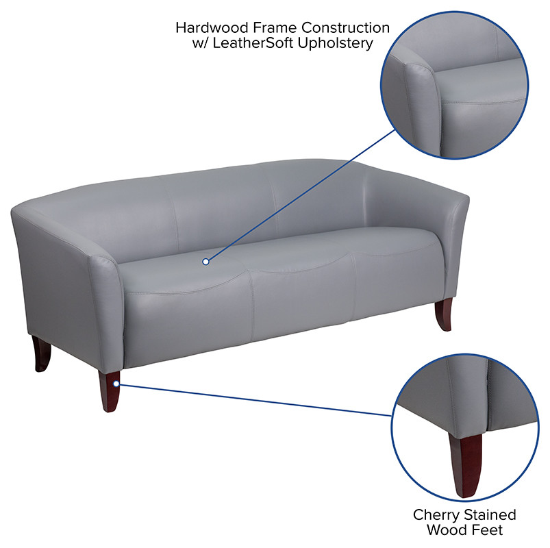 HERCULES Imperial Series Gray LeatherSoft Sofa   Transitional   Sofas   by First of a Kind USA Inc  Houzz