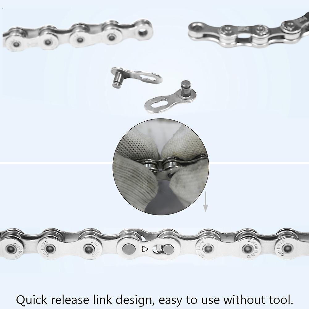 5 Pairs Heavy Duty Bike Quick Release Chain Mater Link Magic Joint Connector For 8/9/10 Speed