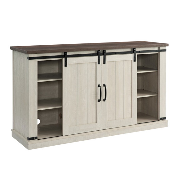 Classic Farmhouse Media TV Stand Transitional Ente...