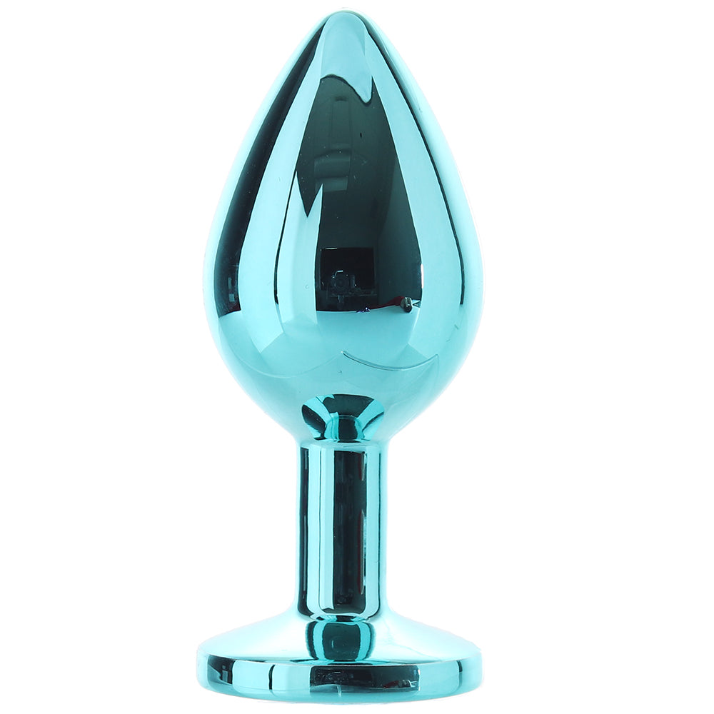 Rear Assets Medium Teal Gem Plug in Teal