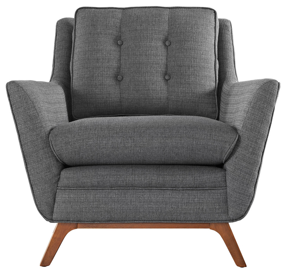 Beguile Fabric Armchair   Midcentury   Armchairs And Accent Chairs   by Homesquare  Houzz