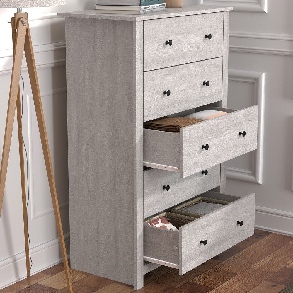 Genoa 5 Drawer Chest of Drawer (46.2 in. H x 17.1 in. W x 30.4 in. D)