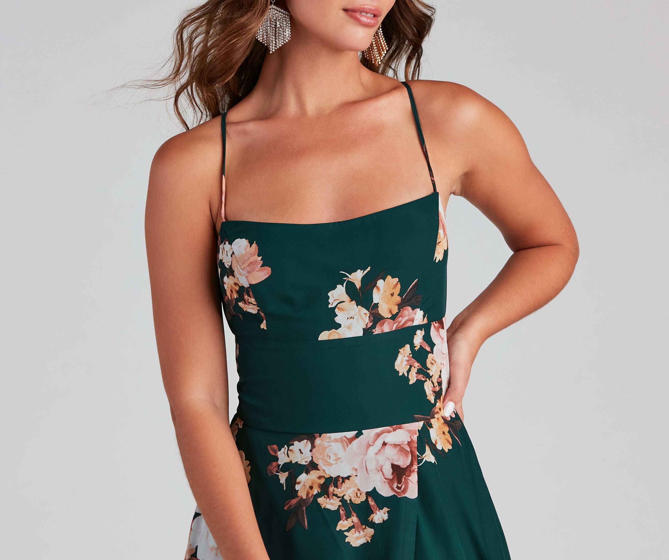 Zen Floral Chiffon Dress