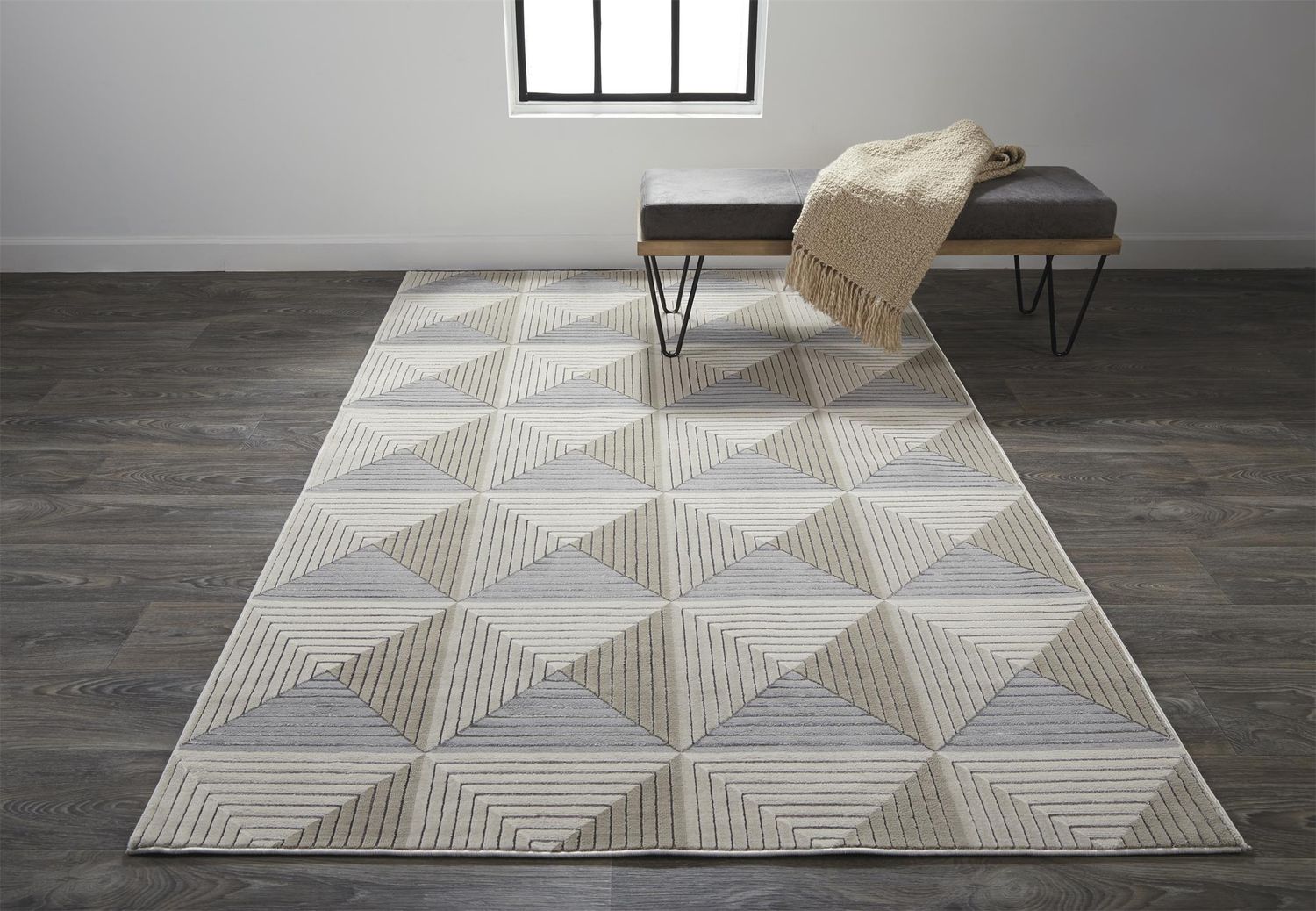 Orin Gray and Silver Rug by BD Fine