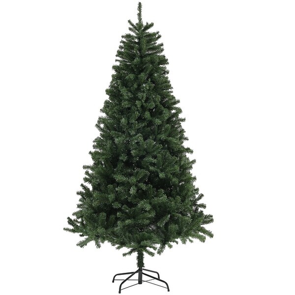 6ft/7.5ft/9ft Artificial Christmas Tree with AutoOpen Branches，FullBodied Look and Durable Steel Base for Home Decor