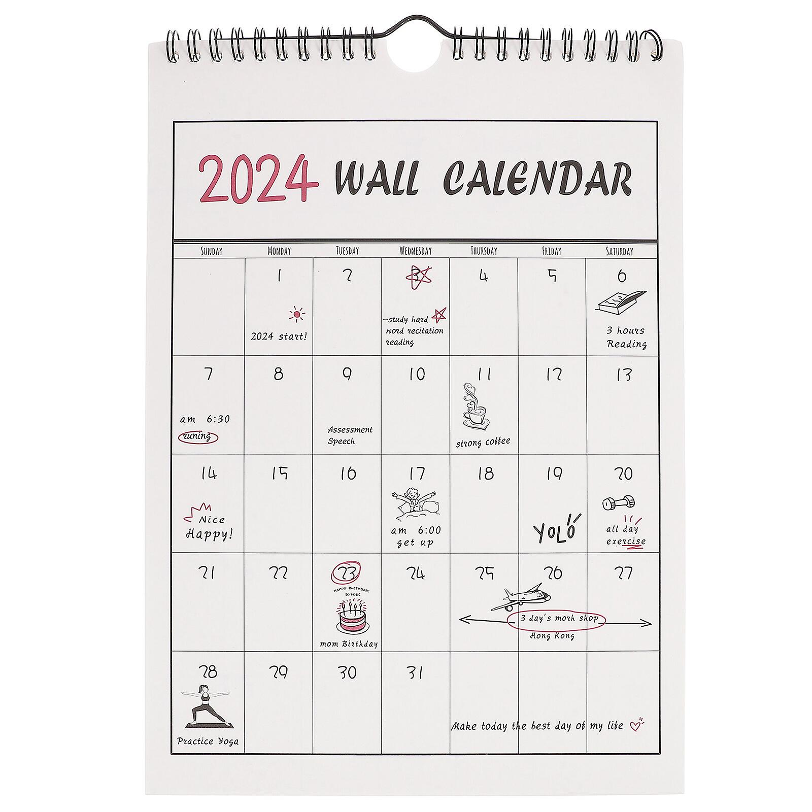 Spiral Binding Calendar Monthly Calendar Wall Calendar Appointment Hanging Calendar For Home