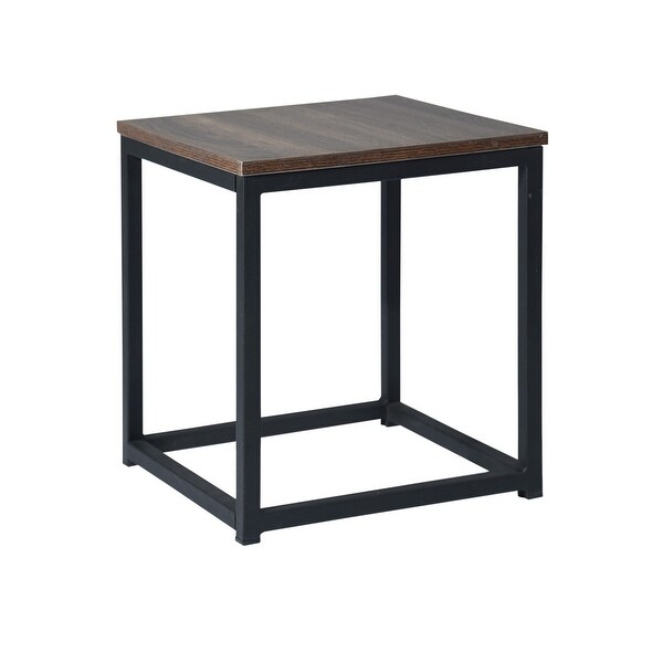 Homylin Facto Composite Square End Table - Dark Brown