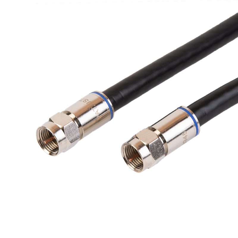 CABLE RG6 QUAD 25' BLACK