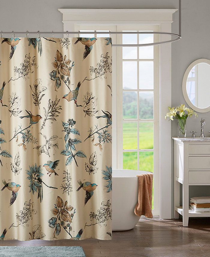 Madison Park Quincy Cotton Shower Curtain 72 x  72