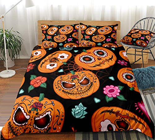 Pumpkin Cartoon Halloween Duvet Cover Set