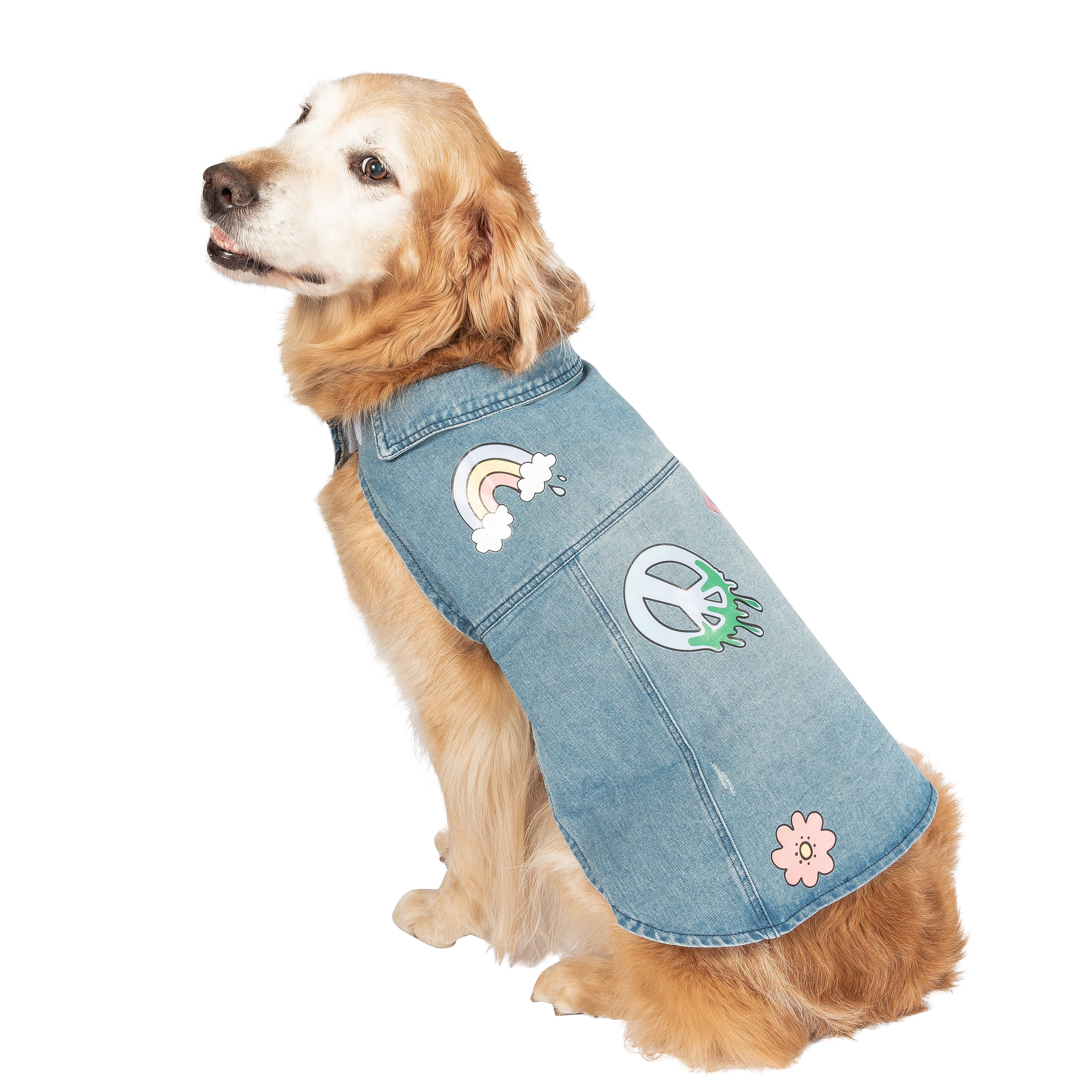 Justice Pet Denim Printed Dog Jacket