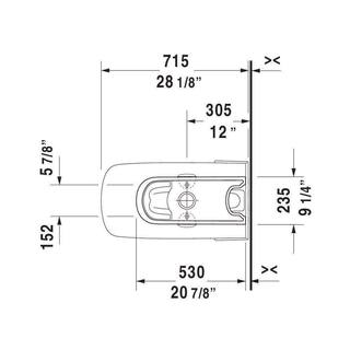 Duravit 1-Piece 0.92 GPF Dual Flush Elongated Toilet in White Seat Not Included 2157510005