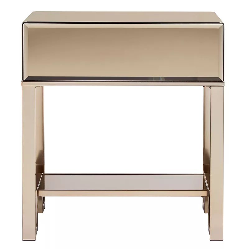 HomeVance Mirrored End Table