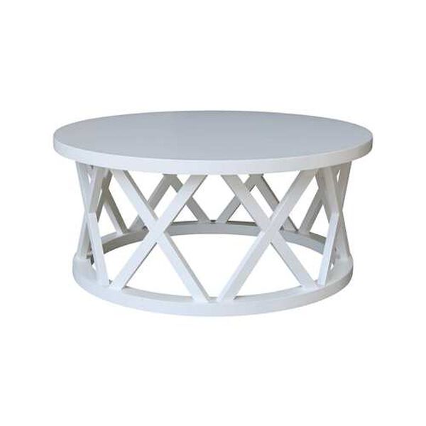 White Round Ceylon Coffee Table