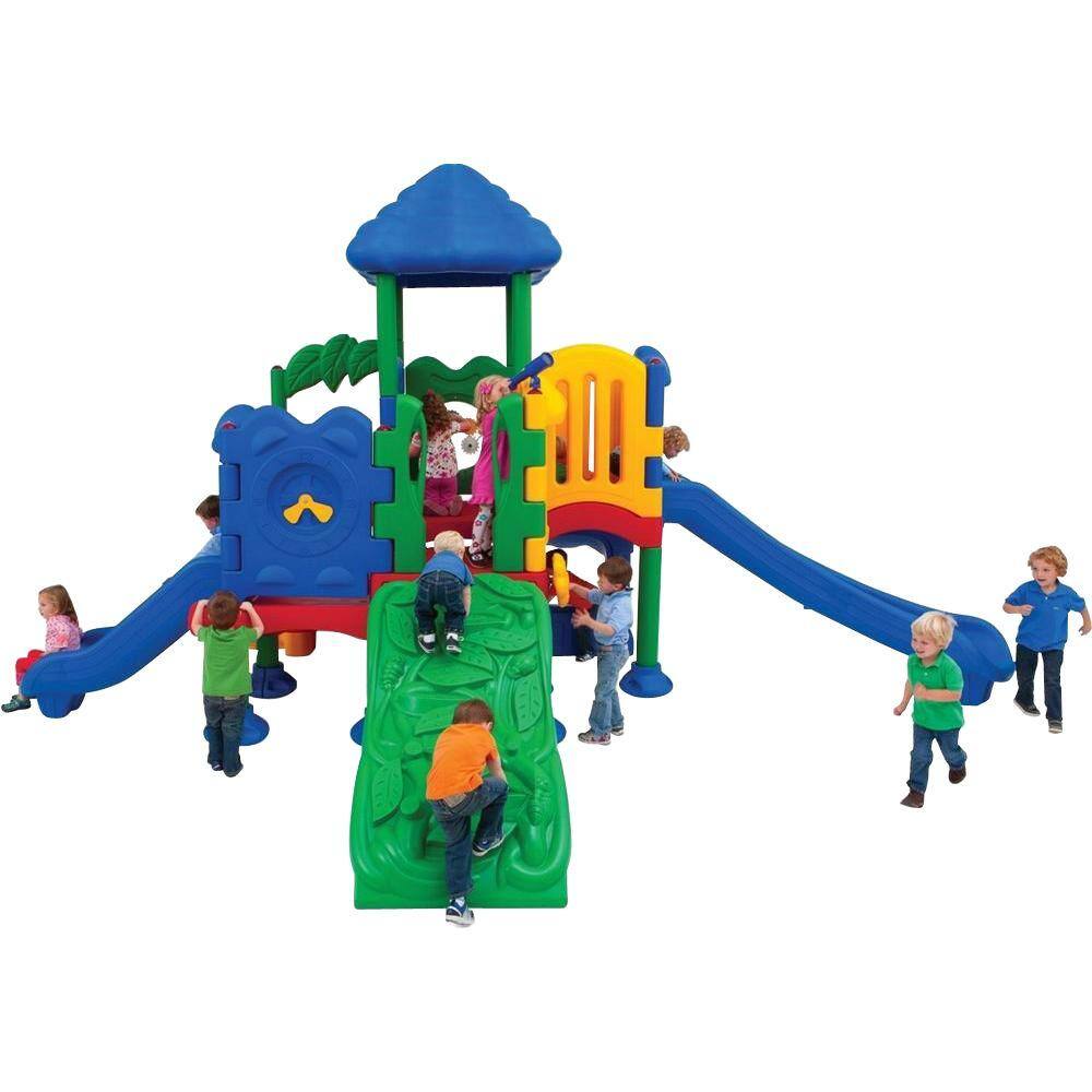 Ultra Play Discovery Center Commercial Playground 5 Deck with Roof Anchor Bolt Mounting DC-5XLG02-08-0210