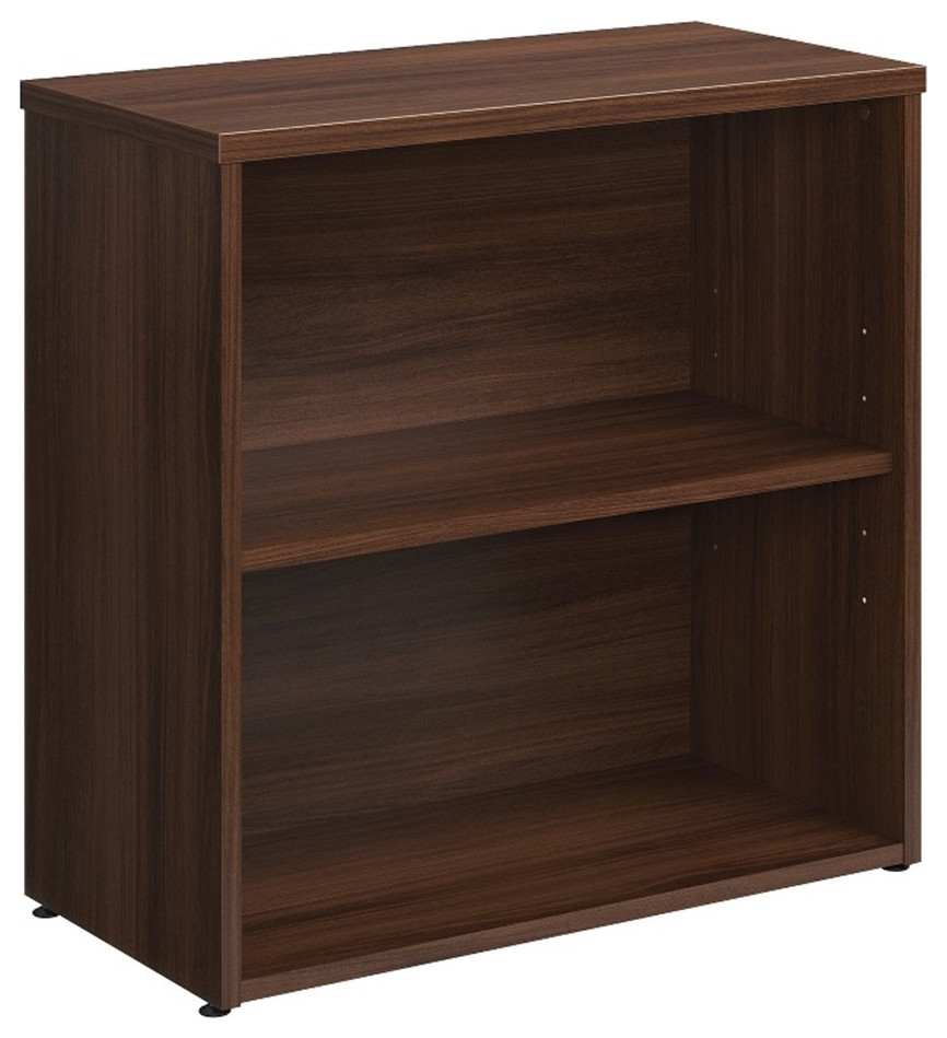 Sauder Affirm Engineered Wood 2 Shelf Bookcase in Noble Elm/Brown Finish   Transitional   Bookcases   by Homesquare  Houzz