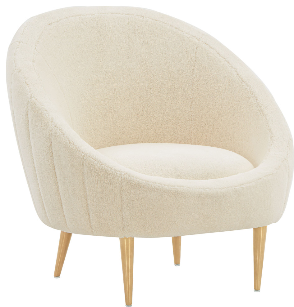 Safavieh Couture Razia Channel Tufted Tub Chair   Midcentury   Armchairs And Accent Chairs   by HedgeApple  Houzz