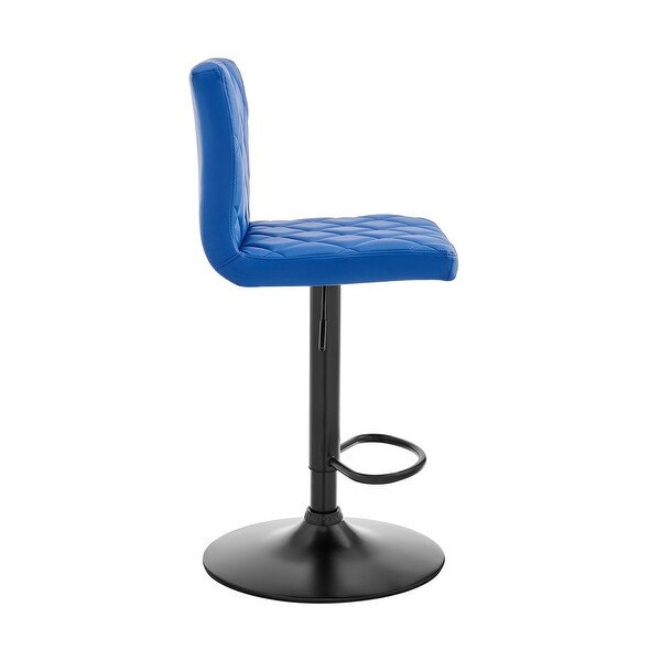 The Duval Adjustable Faux Leather Swivel Bar Stool