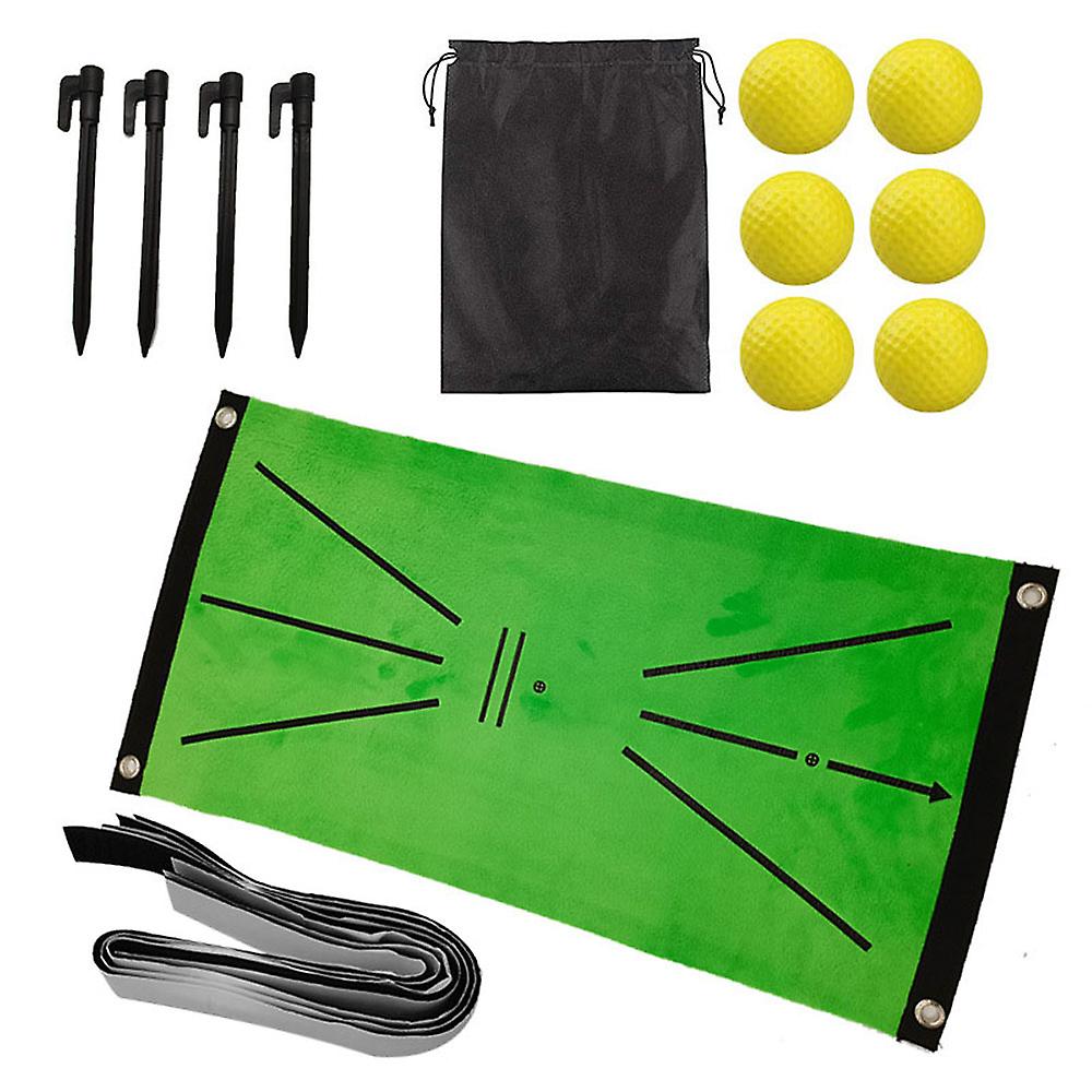 Golf Training Mat，6 Pcs Golf Ball，4 Pcs Ground Nail， Fasterner Tape， Storage Bag