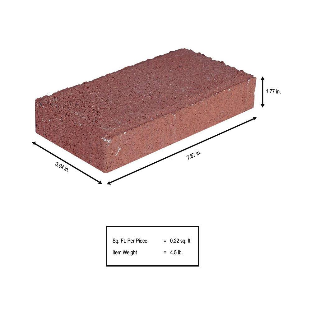 Pavestone Holland 7.75 in. x 4 in. x 1.75 in. River Red Concrete Paver 22051