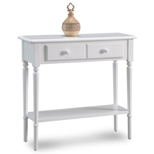 Coastal Narrow 1-drawer Sofa Console Table with Lower Shelf