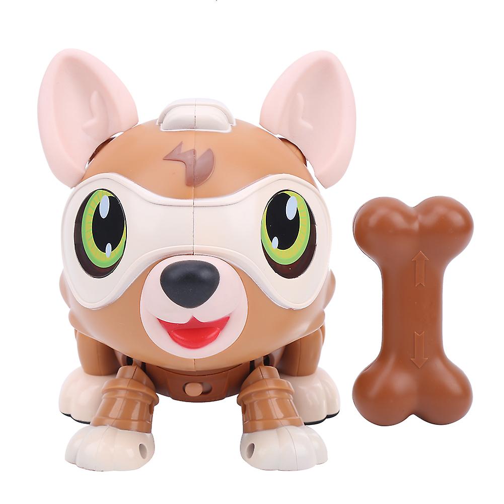 Voice Control Robot Dog Multifunctional Touching Smart Sensor Dog Model Toybrown