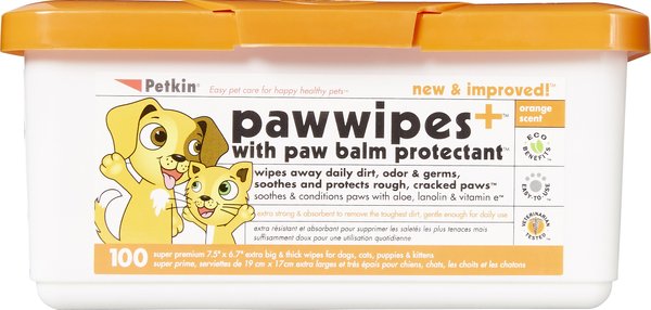 Petkin Dog and Cat Paw Wipes