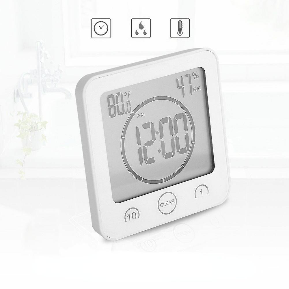 Waterproof Digital Shower Timer Clock Touch Screen Thermometer