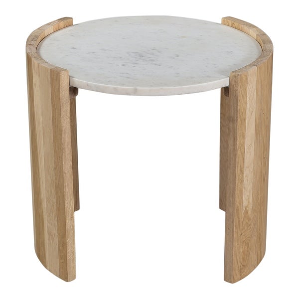 Aurelle Home Damina Modern Art Deco Curved Based Side Table